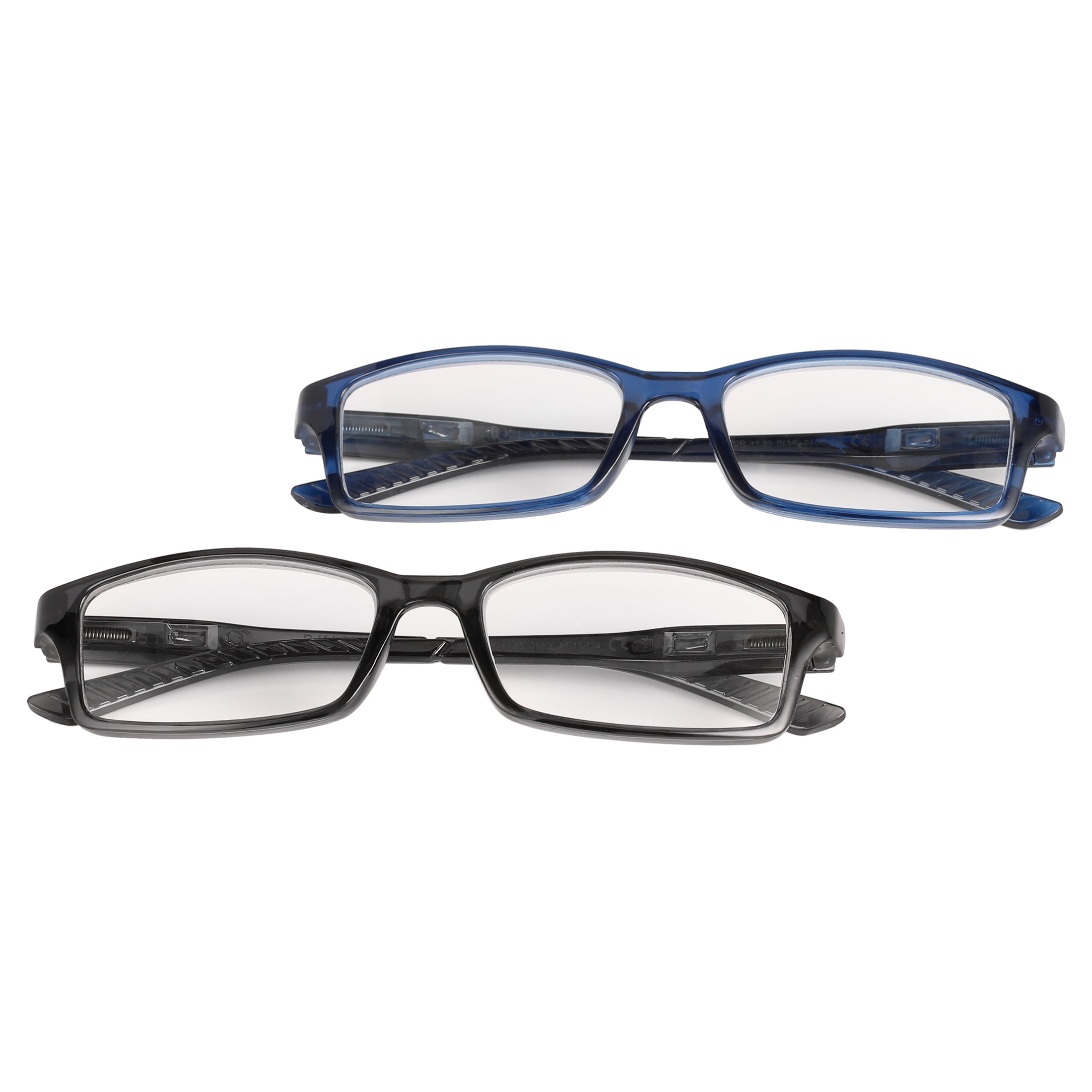Bklyn, Windsor +1.50, Adult, Unisex, Plastic Reading Glasses & Pouches Value Pack , 2 Ea