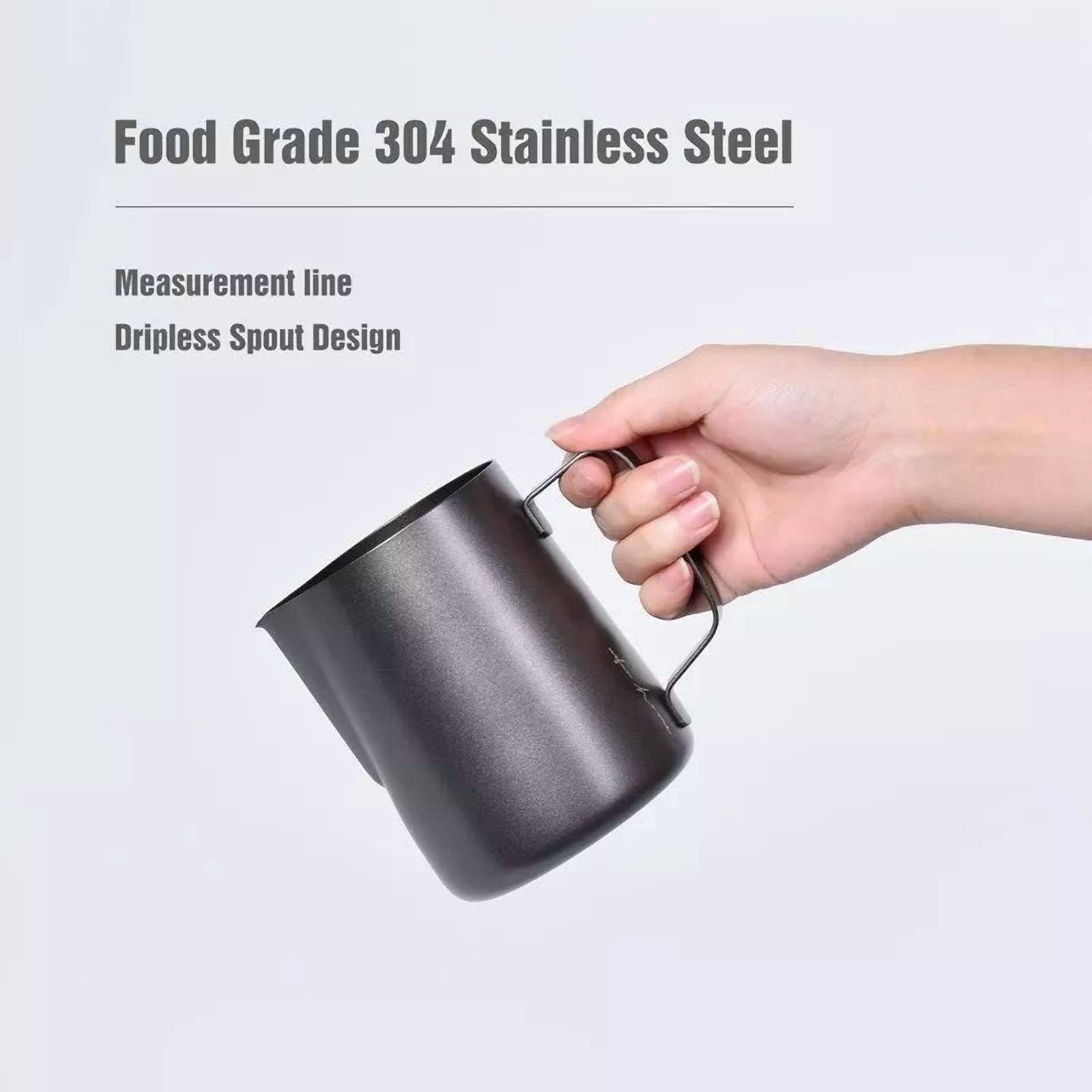 12Oz Stainless Steel Milk Frothing Pitcher Cup Coffee Latte Craft Mug Us Stock