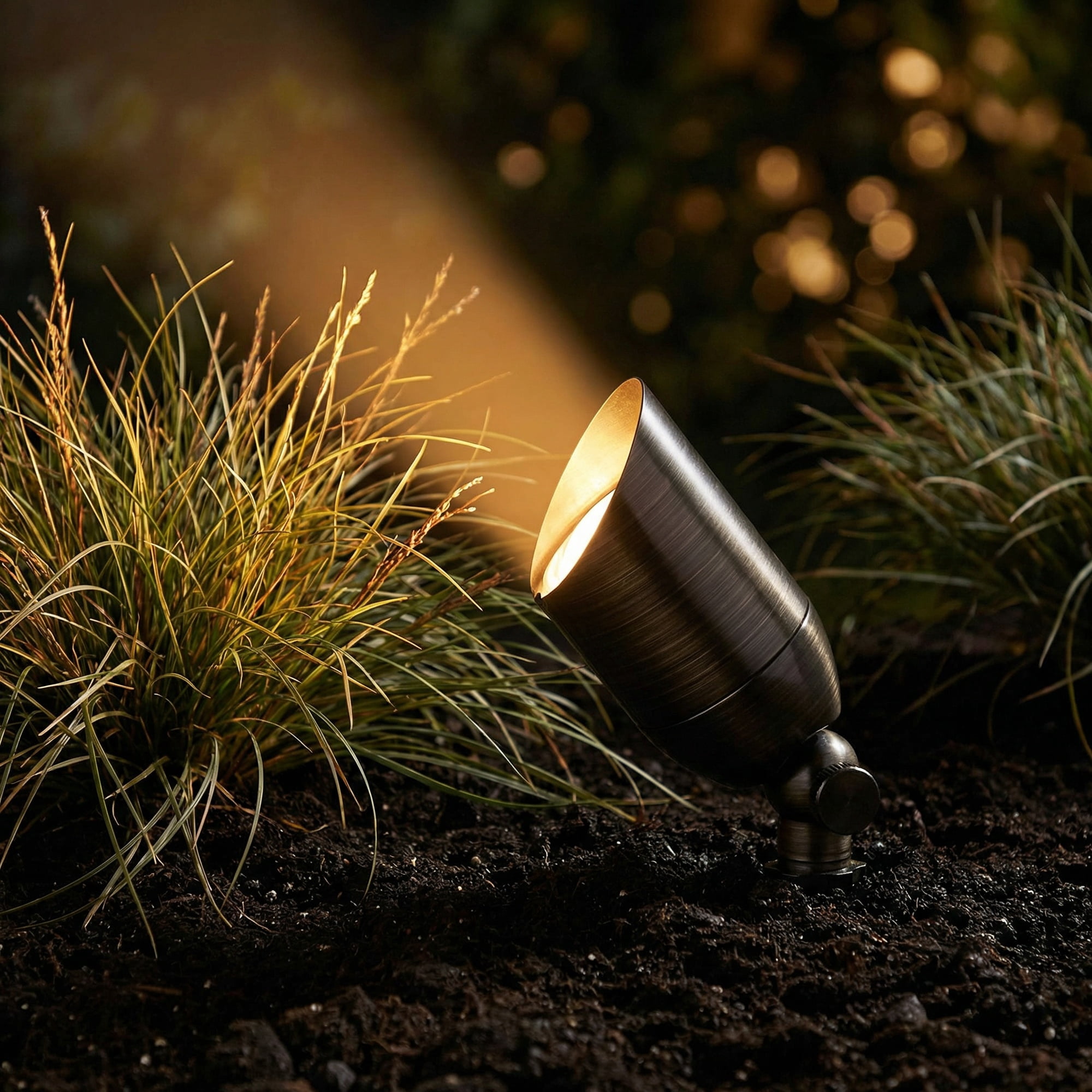 LNC 6W Solid Bronze LED Outdoor Spotlight 2700K Warm White 490 Lumens for Low Voltage Landscape Lighting of Yard, Lawn, Garden, Patio, Trees & House