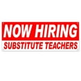 thumbnail image 1 of Now Hiring Substitute Teacher 13 oz Vinyl Banner With Metal Grommets, 1 of 5