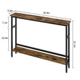 thumbnail image 3 of 5.9" Narrow Sofa Table, 2 Tier Skinny Console Table with Adjustable Shelf, Slim Behind Couch Table for Living Room, Entryway, Hallway, Foyer - Grey, 3 of 9