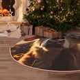 thumbnail image 4 of Salouo Sunset Sunflower Small Cow Christmas Tree Skirt 30" Farmhouse Christmas Decorations Snowman Xmas Tree Skirt Tree Mat for Holiday Party Decor, 4 of 8