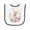 White and Black, variant on Inktastic My First Easter Bunny Baby Terry Cloth Bib
