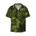 thumbnail image 5 of Picia Tropical Palm Leaves Fern Leaf Men's Linen Shirts Short Sleeve Cuban Beach Shirts Casual Shirts Button Down Shirt for Men Beach Summer Wedding Shirt-4X-Large, 5 of 7