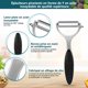 thumbnail image 4 of ZHAOCHENG Pelador de verduras, pelador de verduras multifuncional con buenos mangos giratorios, pelador de patatas de acero inoxidable de primera calidad, 4 of 5