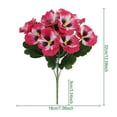 thumbnail image 2 of Spring Artificial Pansies for Outdoors, Artificial Pansy Flowers Artificial Primroses Bushes Faux Plastic Flower Fake Plants Outdoor for Planters Indoor Outside Garden, 2 of 2