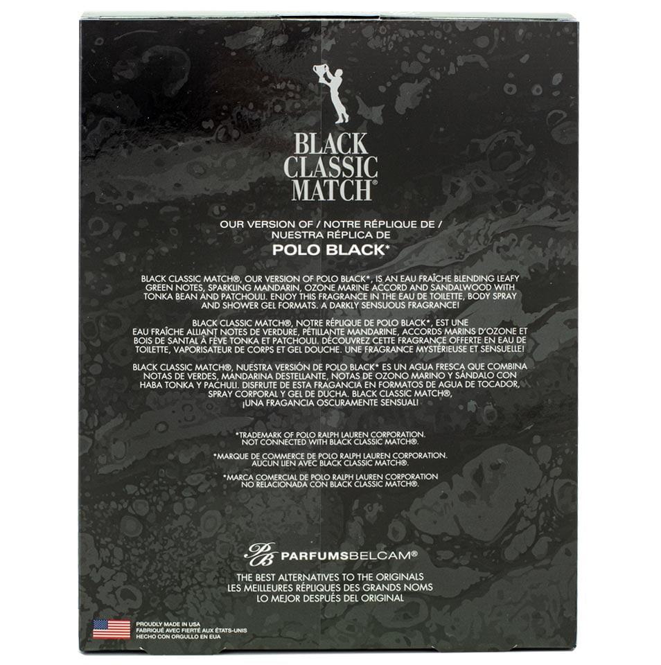 black classic match polo black