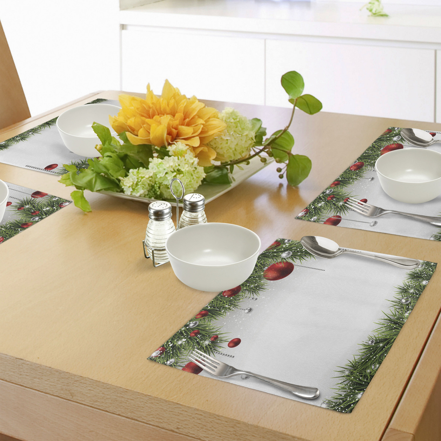 NEW! Christmas placemats, BEIGE EDITION, Placemats set (4 or 6