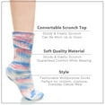 thumbnail image 2 of Basico Lightweight Slouchy socks for women | Blue Tie Dye Slouch Socks for Girls | Scrunch Socks | (3PK, Shoe Size 5-9 1/2), 2 of 5