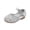 Silver, variant on Sparkle Princess Mary Jane Ballet for Girls Hook and Loop Strap Close Toe Pearl Rhinestone Spring Summer Dressy Casual Shoes