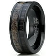 thumbnail image 2 of Metal Masters Mens Tungsten Ring Wedding Band Deer Antler Koa Wood Outdoor Hunting 8mm 10.5, 2 of 7