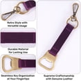 thumbnail image 3 of Leather Keychain, Leather Key Chain Holder for Men and Women, Leather Car Keychain with Belt Loop Clip and 2 Metal Rings, 3 of 7