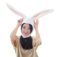 thumbnail image 3 of Clearance! Fdelink Plush Fun Bunny Ear S Hood Women Hats Warm Soft And, the Towel (White), 3 of 4