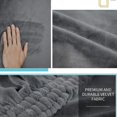 thumbnail image 4 of Plush Van Sofa Cushion Cover 2-Piece Short Velvet Dustproof Cat Scratch Resistant for Restaurant Booths (Light gray,Universal code), 4 of 12