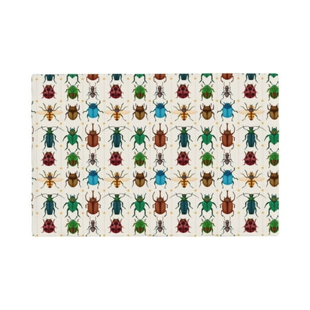 

Placemats Set of 4 Cartoon Insects Place mats for Dining Table Indoor/Outdoor Cute Heat Resistant Washable Table Mats(18 x 12 )
