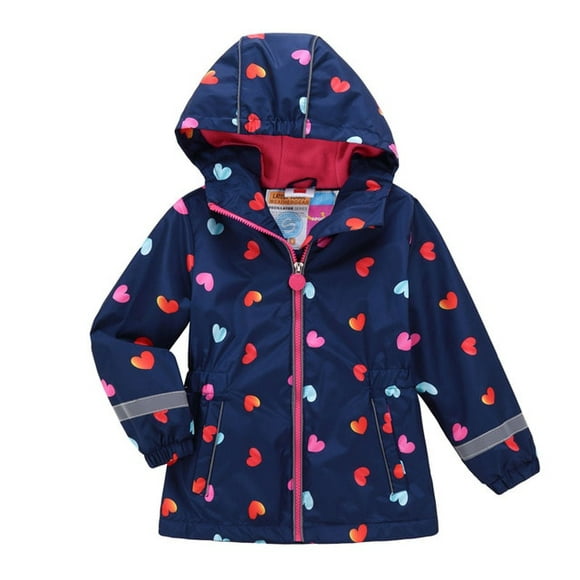 AAMILIFE Girls Warm Waterproof Windproof Jackets Polar Fleece Coats Children Hooded Outerwear