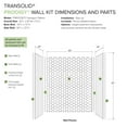 thumbnail image 5 of Transolid Pwk603672 Prodigy 72" H X 60" W X 36" D Three Panel Shower Wall Kit - White, 5 of 7