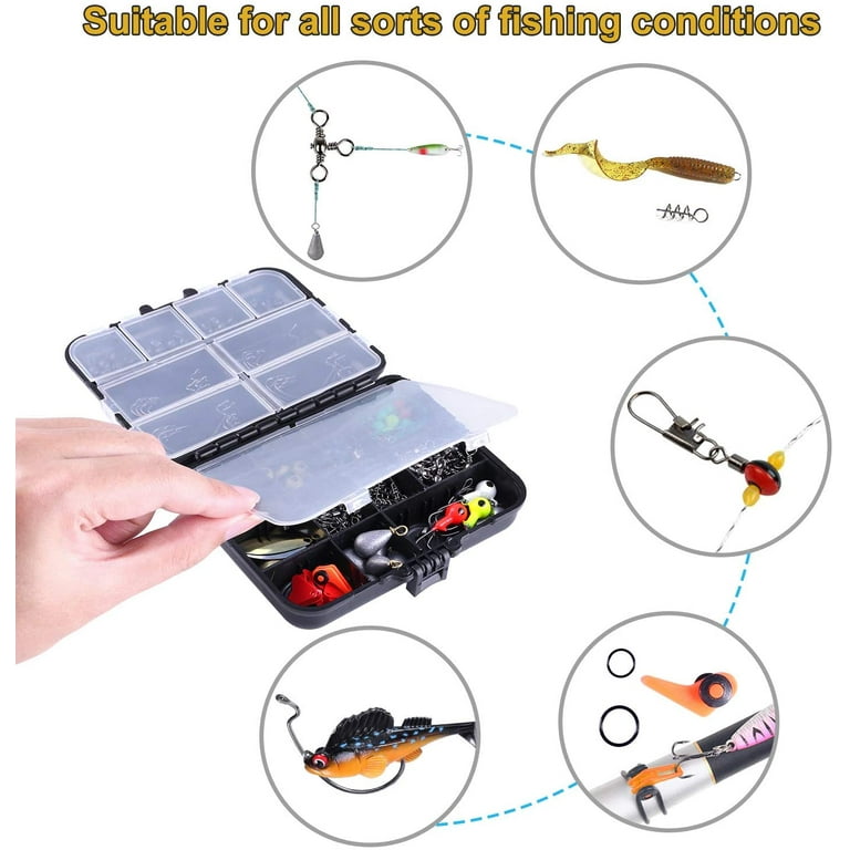  TOPFORT 187/343pcs Fishing Accessories Kit