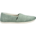thumbnail image 3 of TOMS Women's Alpargata Recycled Cotton Canvas Loafer Flat Black & Dark ivy Wide, 3 of 4