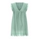 thumbnail image 4 of ICHUANYI Clearance Fashion Womens Solid Summer Sleeveless V-Neck Casual Hollow Out Zipper Patchwork Pocket Jumpsuit Romper(Green, XXL) ICHUANYI WER2023080711534, 4 of 5