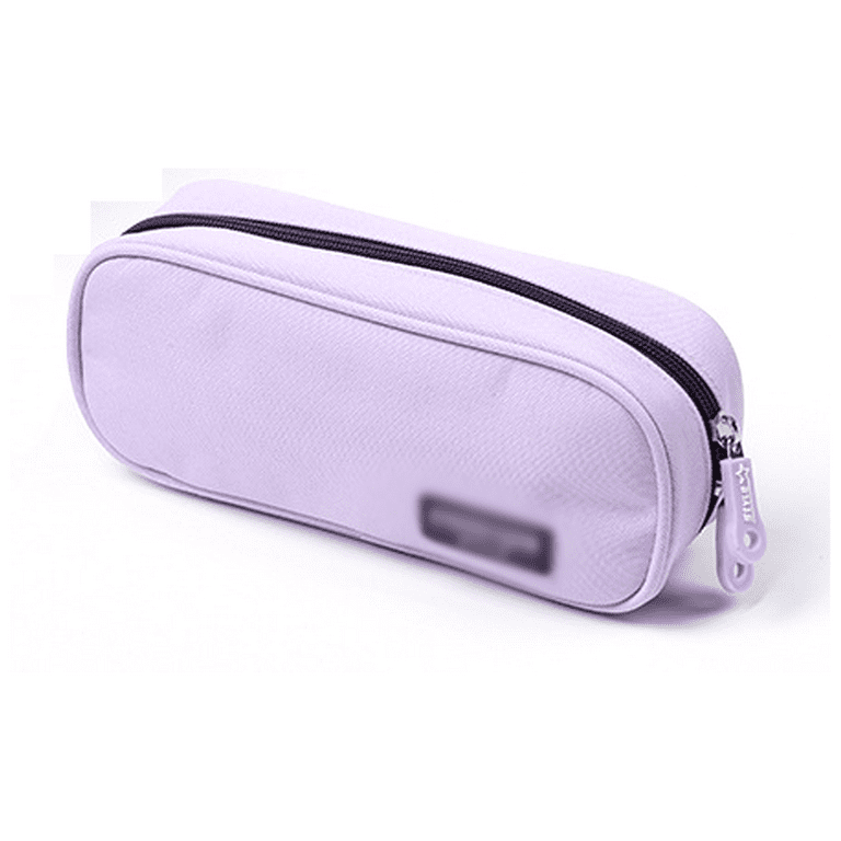 Pencil Pouch Big Capacity Pencil case Pen Holder Makeup Zipper Large Storage Pouch Marker Stationery Zipper Pen Bag Purple