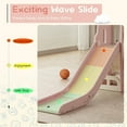 thumbnail image 3 of Pink Toddler Slide,Kids Climber Slide with Storage Space Indoor Outdoor Playset with Basketball Hoopa and Telescope,Slide for Toddlers Age 1-3, 3 of 6