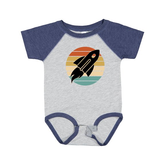 Inktastic Space Rocket Retro Sunset Boys or Girls Baby Bodysuit