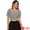 Black White, variant on Women's Smocked Crop Bubble Sleeve Peasant Gingham Tops XS Yellow