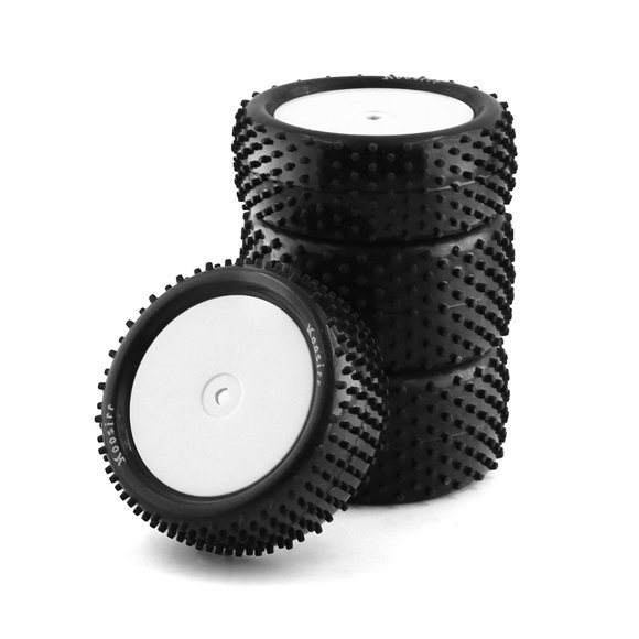 fastboy 4 Pcs Pneus de Voiture RC pour XB2 Serpent SRX2 SRX4 Bandit Tekno EB410 2WD Buggy RC