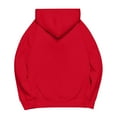 thumbnail image 4 of Resicozy Mens Hoodies Pullover Long Sleeve Casual Fashion Sweatshirts Winter Solid Color Hooded Tops with Pocket Red XL, 4 of 7