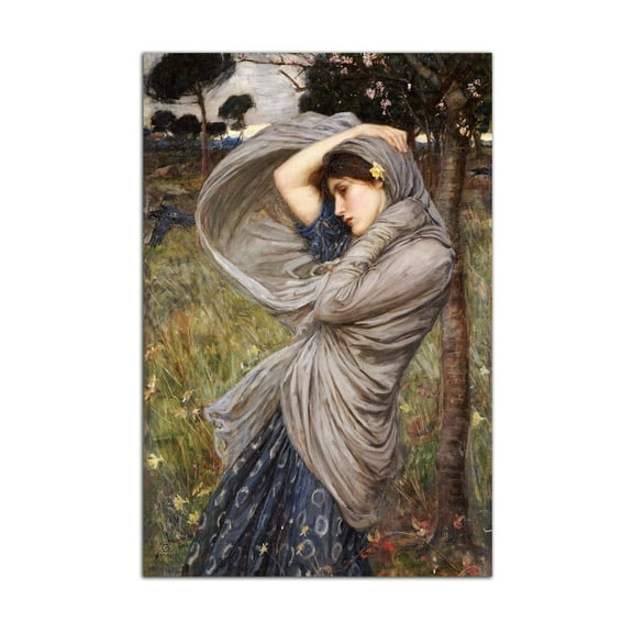 John William Waterhouse Art Painting Boreas Classical Greek Mythology Poster Wall Art Decoration Painting Picture Print Canvas Art Poster Room Aesthetic Living Room Decor Poster