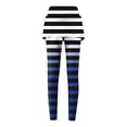 thumbnail image 3 of Puntoco Pantalones De Cintura Elástica Cómodos A Rayas A La Moda Para Mujer, Pantalones De Doble Capa Con Bolsillo Para Yoga, Azul Oscuro Xxxl, 3 of 5