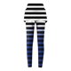 thumbnail image 3 of Puntoco Pantalones De Cintura Elástica Cómodos A Rayas De Moda Para Mujer Pantalones De Doble Capa Con Bolsillo De Yoga Azul Oscuro Xxl, 3 of 5