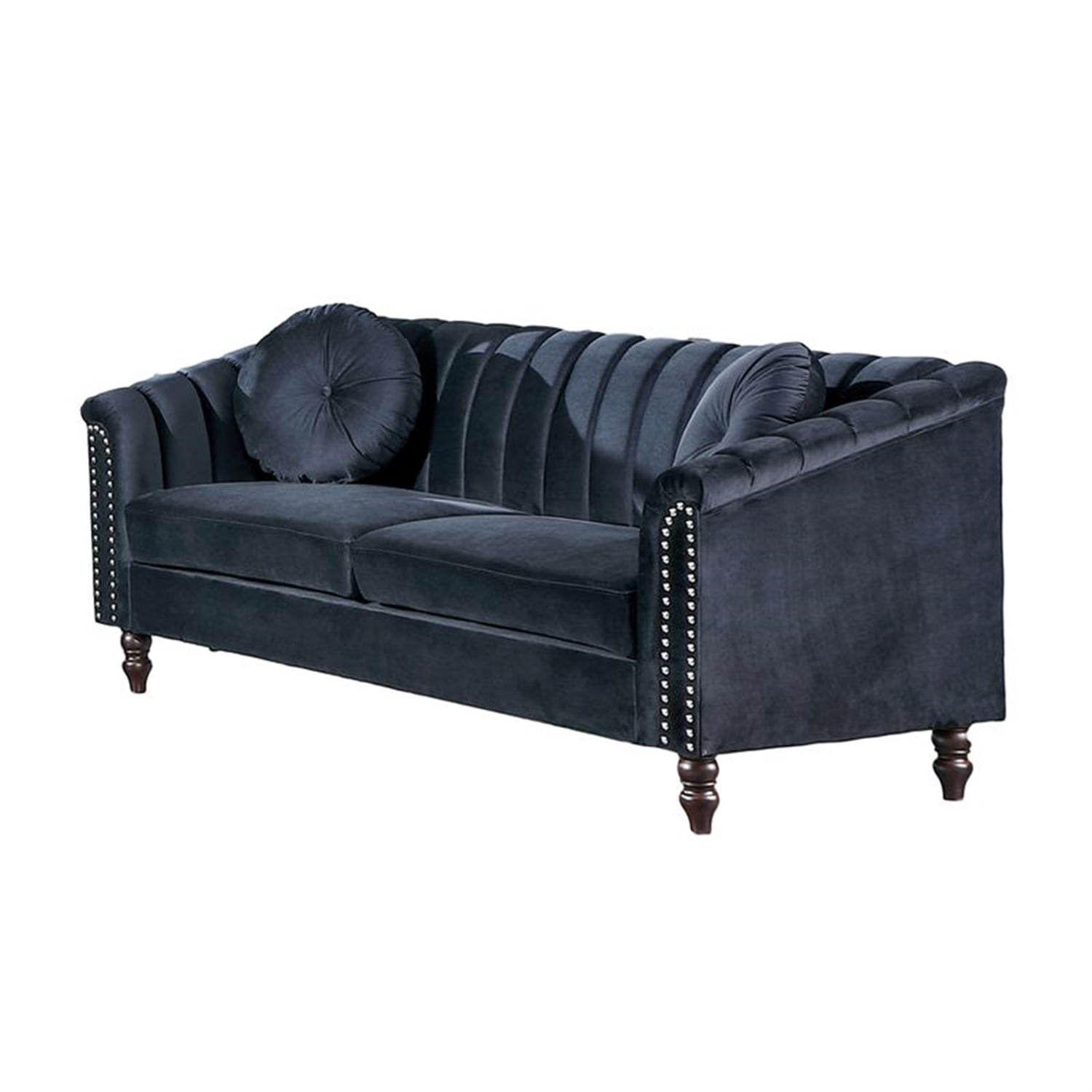 Hommoo Sofa Set,Microfiber 3-Piece Couch Living Room Sofa Set Including 3-Seater Sofa, Loveseat and Single Chair, for Apartment Furniture Set,Black