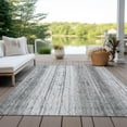 thumbnail image 6 of Addison Rugs Chantille Indoor/Outdoor Transitional Stripes Gray Washable Rectangle Rug, 8' x 10', 6 of 6