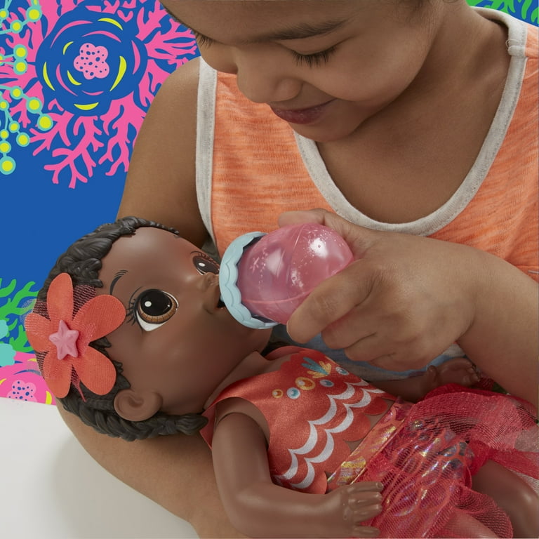 Baby Alive Shimmer n Splash Mermaid 14 Inch Doll Black Hair