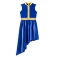 thumbnail image 3 of DPOIS Girl's Sleeveless Praise Dance Dress Worship Costume Blue 16, 3 of 7