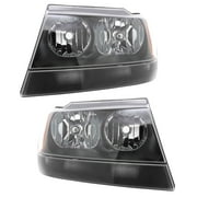 Teledu Black Headlights Lamps Left+Right