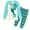 2# Blue, variant on Rimyaw Girls Pajamas 2-Piece Mermaid Sleepwear Sets Kids Cotton Long Casual Graphic Clothes 5T