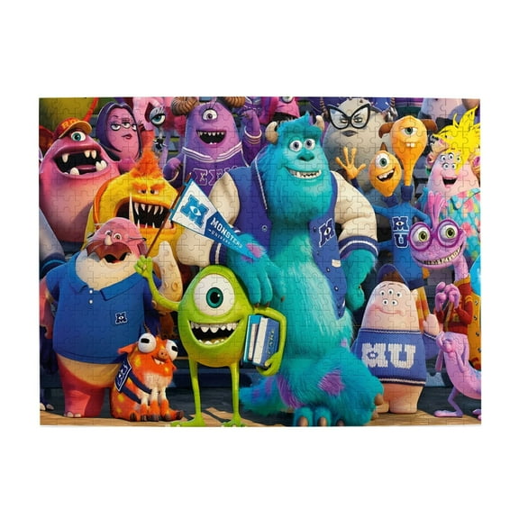 500 Pieces Unique Monsters Inc Jigsaw Puzzles For Adults Cartoon Wooden Puzzle Large Puzzle Game Artwork Family Decorations Puzzle