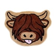 thumbnail image 1 of Carpet Highl And Cow Entrance Welcome Mat Non Rubber Back Kitchen Funny Carpet Front Door Special Shape Funny Welcome Carpet, 1 of 8