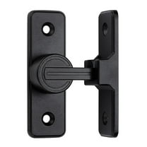 TOP-MAX Sliding Barn Door Lock with Screws, Safety Door Bolt Latch Lock, 90° Gate Latches Flip Latch Black