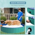thumbnail image 4 of PawHut Foldable Dog Bath Pool Portable Swimming Pool, 12" x 55", Green, 4 of 9