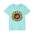 thumbnail image 5 of MKOSPLRT 3-10 Years 4th of July Shirts for Kids Girls Boys Flower USA Flag Shirts Short Sleeve Crew Neck Loose T Shirts Summer Tops, 5 of 6