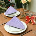 thumbnail image 2 of GZHJMY Soft Reusable Satin Table Decorative Napkins,20x20InX6 PCSShiny Glitter Lavender,Family Dinner Wedding Banquet, Cocktail Party, Kitchen,Birthday Party, 2 of 7