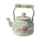 thumbnail image 2 of Hervible de té de esmalte Tetera floral 25L Regalo de del té resistentes con el mango de porcelana hervidor de agua de la estufa para acam, 2 of 9