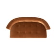 thumbnail image 5 of Jennifer Taylor Home Jared Roll Arm Tufted Bench Settee, Burnt Orange Performance Velvet, 5 of 11