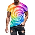 thumbnail image 2 of Yertdoel Mens T-shirts Watercolor Print Short Sleeve Crew Neck T-Shirts Comfortable Breathable Outdoor Workout Running Summer Casual Shirts, 2 of 5