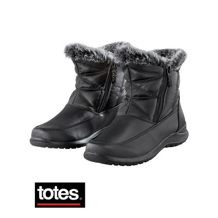 Totes Double-Zip Boots with Faux Fur Lining - Winter Apparel Essentials