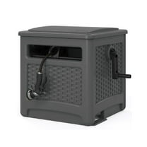 Suncast 225 ft. Smart Trak Free Standing Hideaway Hose Reel, Gray